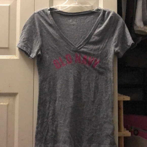 Old Navy Tops - Grey old navy v cut t-shirt